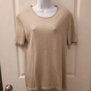Escada Light Beige Short Sleeve Top
